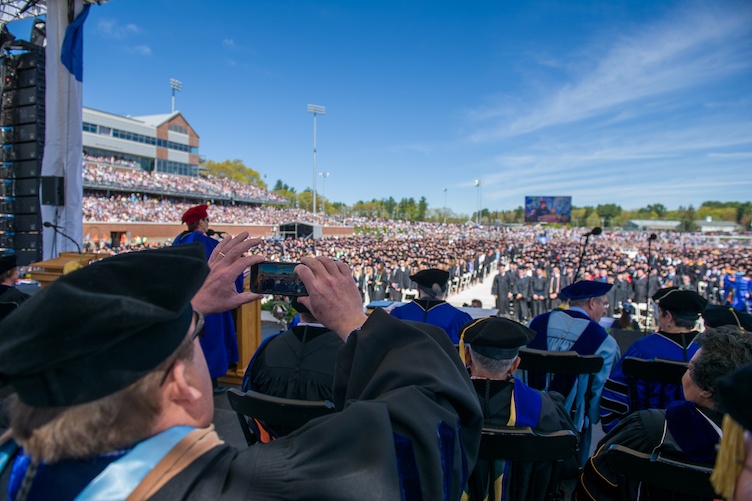 Students at commencement