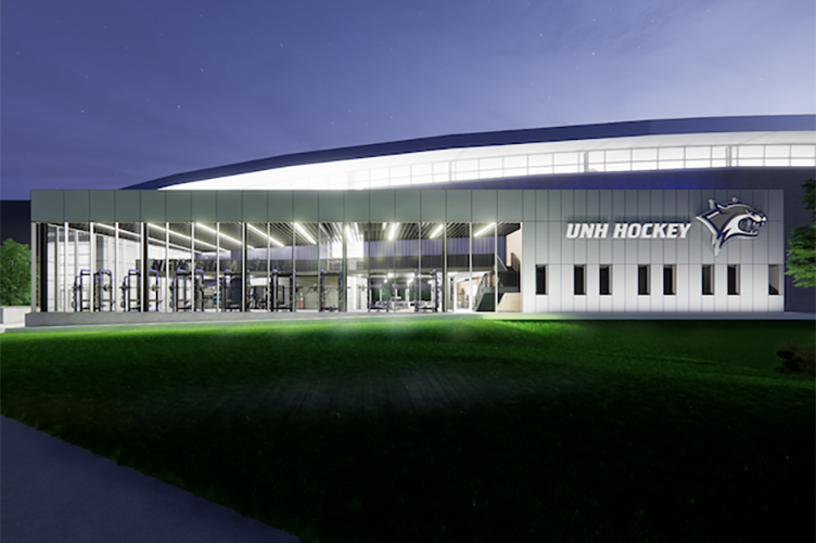 A rendering of proposed renovations to the Whittemore Center