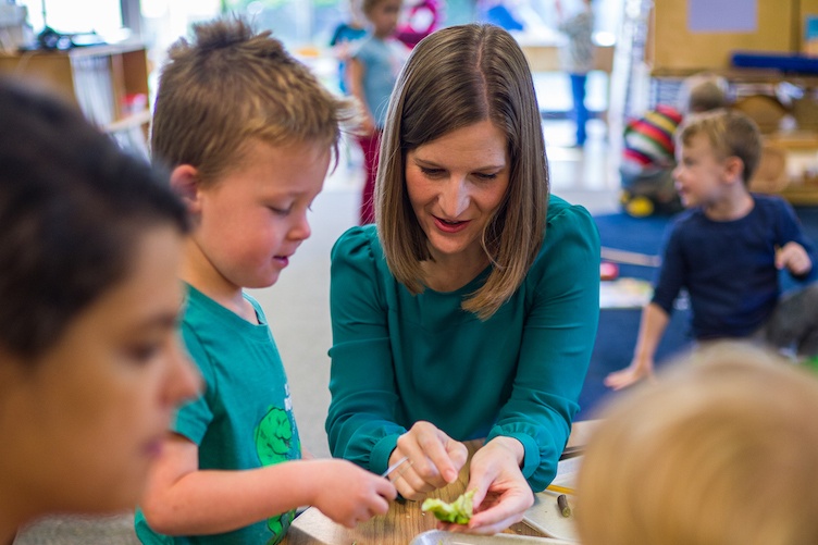 Children and teacher at CSDC