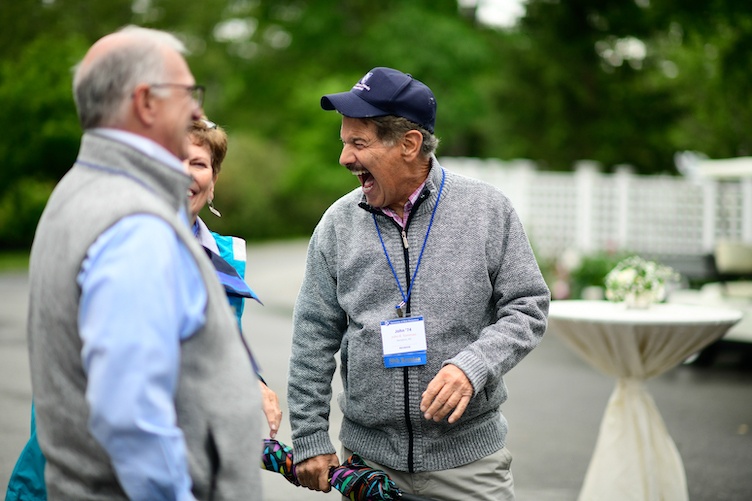 Alumni laughing at reunion