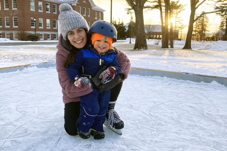 Clinical Assistant Professor Jen Chadbourne and her son