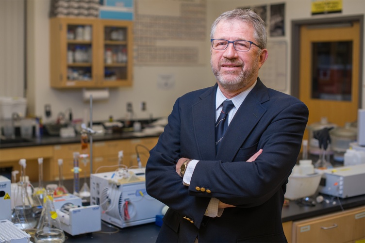 A photo of UNH emeritus Bill McDowell, who was recently named a fellow of the Society for Freshwater Science