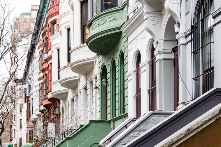 Stock photo of New York City neighborhood