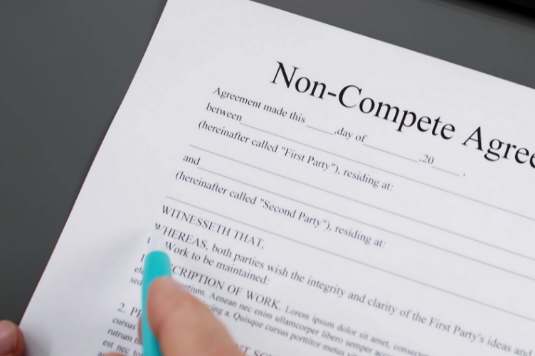 Stock image of a non-compete agreement.
