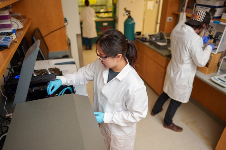 UNH scientists conducting experiments on antifreeze proteins, unlocking their potential for medicine and agriculture.