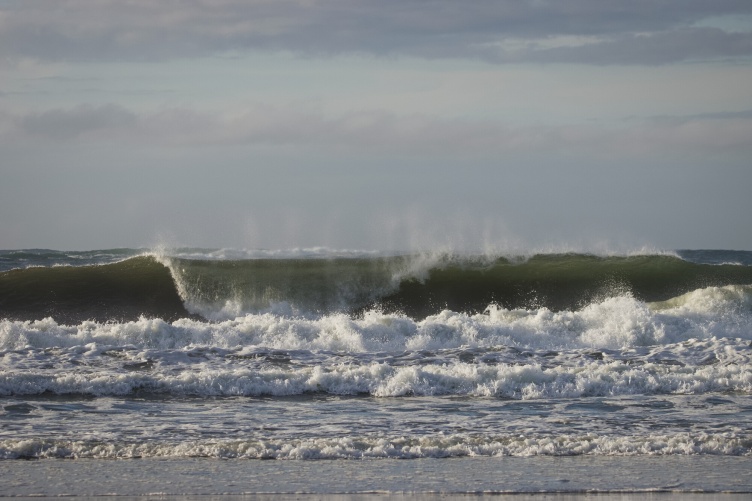 Big waves and rough surf along the coast of southern Maine.