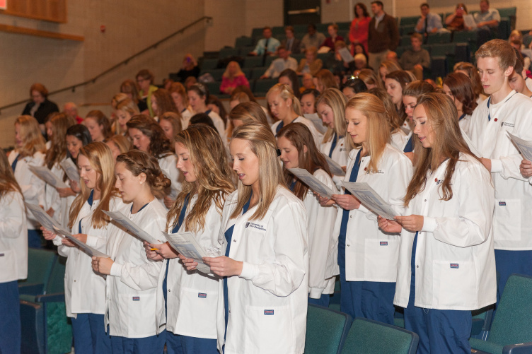 nursing student reading oath