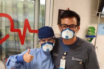 Nurses wearing Evon masks