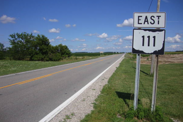 Empty highway 111 in rural America