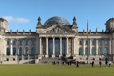The Reichstag building seen from the west