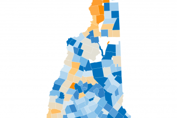 Image of New Hampshire based on Census results 