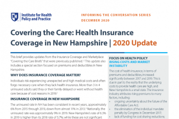 screenshot of page 1 of health insurance update brief