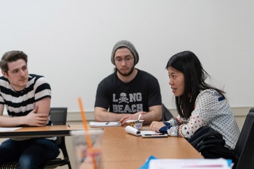 students in M.F.A. class