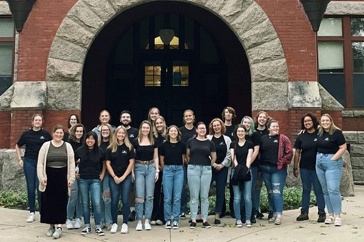 French Club in front of Thompson Hall