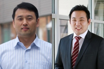 Side by side headshots of two male professors