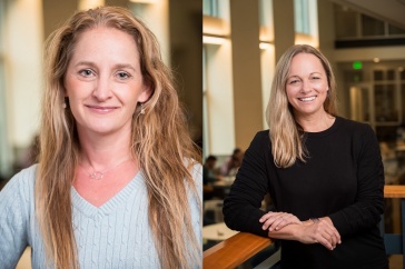Side by side headshots of two female professors