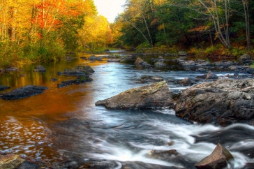 A timelapse photo of the Lamprey River