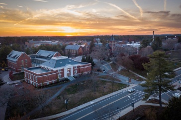 Campus at sunset