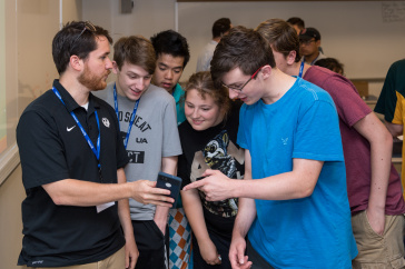 Steven Kazakis ’17 was one of seven engineers from BAE Systems who instructed and mentored students in the BAE Systems Summer STEM Scholars, a new initiative within Tech Camp at the University of New Hampshire.