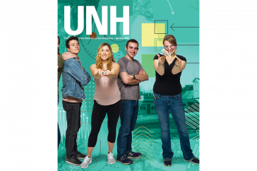 UNH Magazine Spring/Summer 2019 Cover - UNH students who participated in the URC