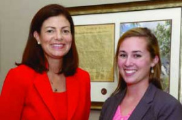 U.S. Sen. Kelly Ayotte with Taylor Reidy '14