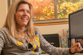 corinna tucker in her office