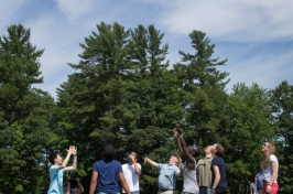 project smart students releasing science balloon