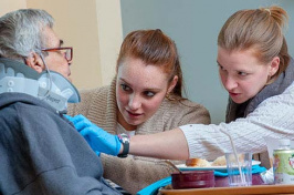 sarah drumheller with patient