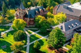 aerial photo of thompson hall