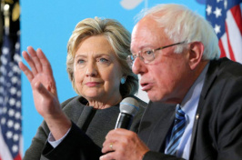 Sen. Bernie Sanders, on the stump for Democratic nominee Hillary Clinton, answers a question about college affordability during a campaign event in Durham, N.H., on Wednesday. Photo: Brian Snyder/Reuters