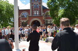 Members of the UNH community gather to honor victims of the Orlando shooting spree 