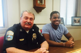 UNH police officer and UNH student