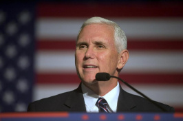 Republican vice presidential candidate Governor Mike Pence spoke Monday in Milford, N.H. (Photo by Jim Cole/AP)