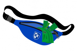 An illustration of the UNH fanny pack