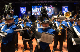 UNH marching band at Hear Us Roar event