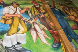 Agriculture mural in Hamilton Smith Hall
