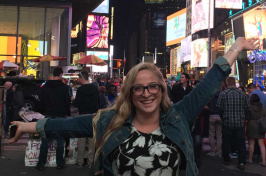 UNH senior Kathleen Kuhnly in Times Square