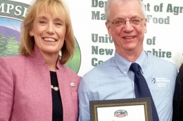 N.H. Governor Maggie Hassan and UNH Cooperative Extension specialist Mike Sciabarrasi
