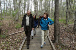 Bill Peterson, manager of Great Bay National Wildlife Refuge, and U.S. Sen. Jeanne Shaheen