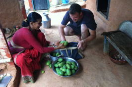 Andrew Phinney '14 in Nepal as Peace Corps volunteer