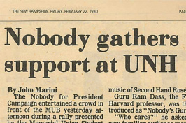 Nobody gathers support at UNH, TNH article headline