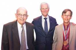 John H. Smith, President Mark Huddleston and David Finklehor