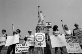 Demonstrating at the Statue of Liberty in 1970. Jack Manning/The New York Times