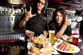 Gene Simmons and Paul Stanley, Kiss band members and co-founding partners or Rock & Brew