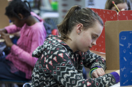 Fifth graders take a math exam with PACE testing at Maple Street Magnet Elementary School in Rochester, N.H.