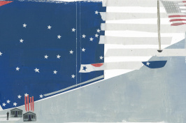 an abstract illustration of the American flag by Rosie Roberts