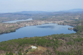 aerial view of NH lake