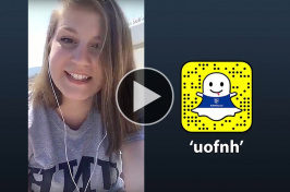 Audrey Getman ’19 shares her summer studies in Greece via UNH Snapchat 