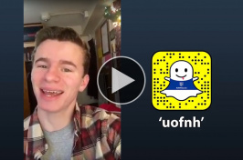 UNH student Ben Bernier ’20 takes over the uofnh Snapchat account