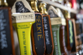 beer on tap, including "Selkie," at the Portsmouth Brewery in New Hampshire